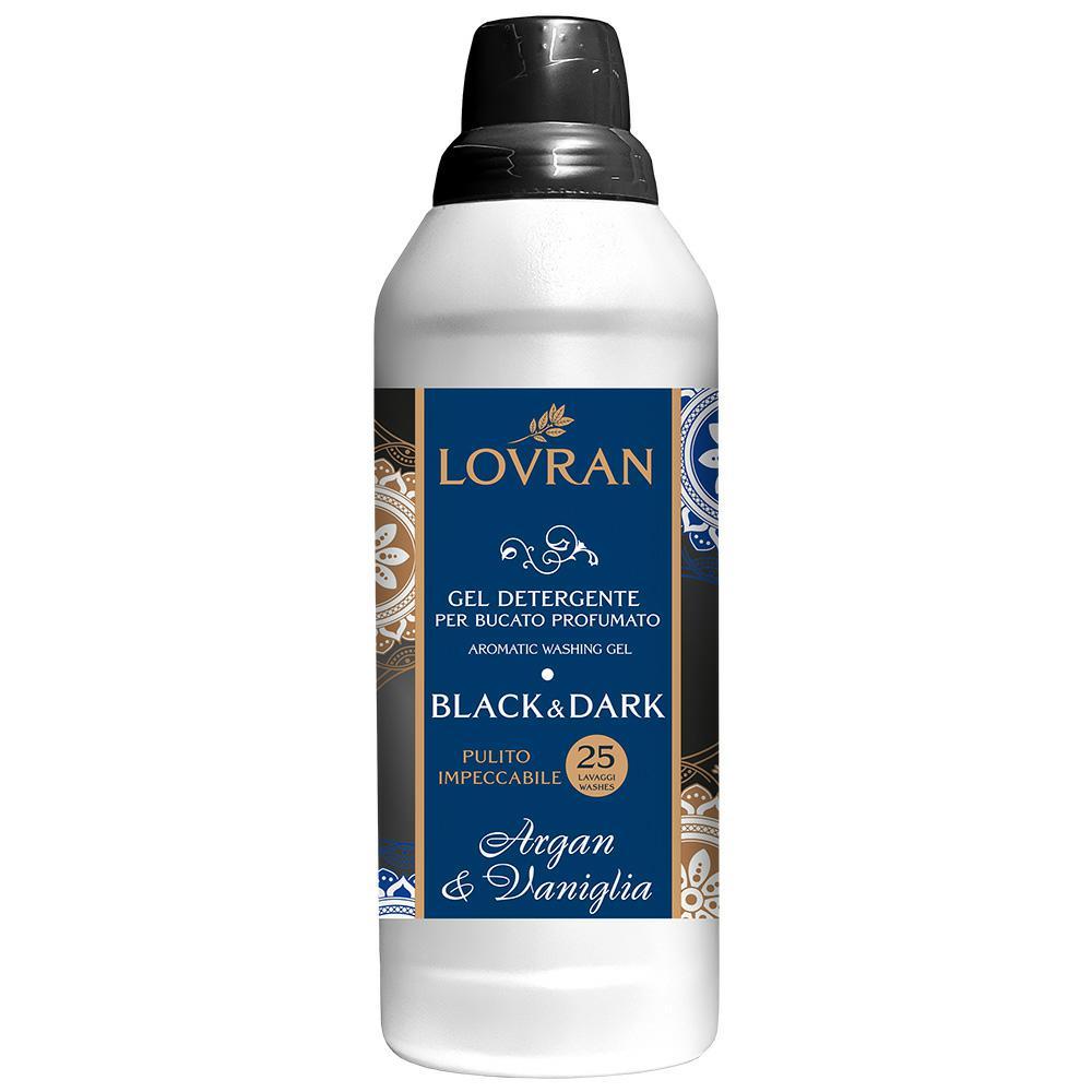 Гель для стирки черных и темных тканей Lovran Argan Vanilla 1л, 25 циклов стирки, (8057977770094)