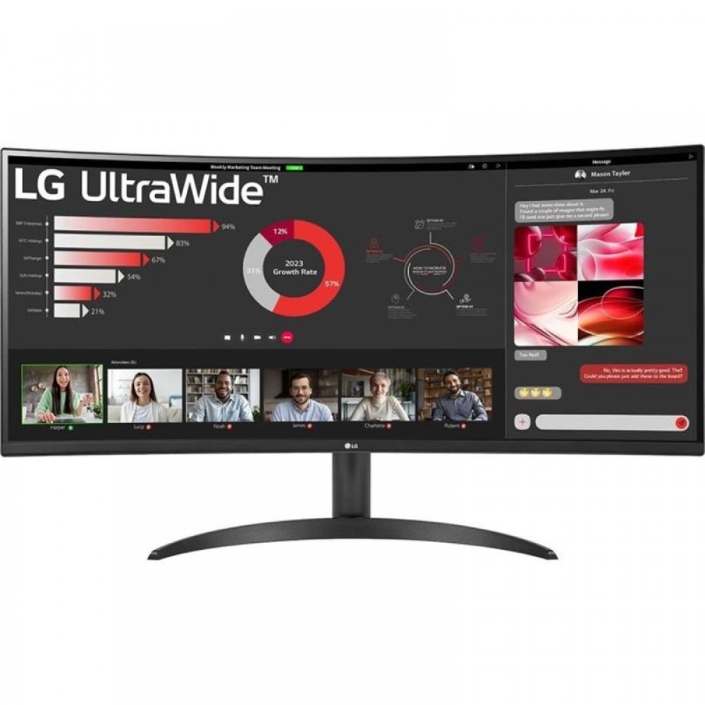 Монiтор LG 34" 34WR50QC-B VA Black Curved