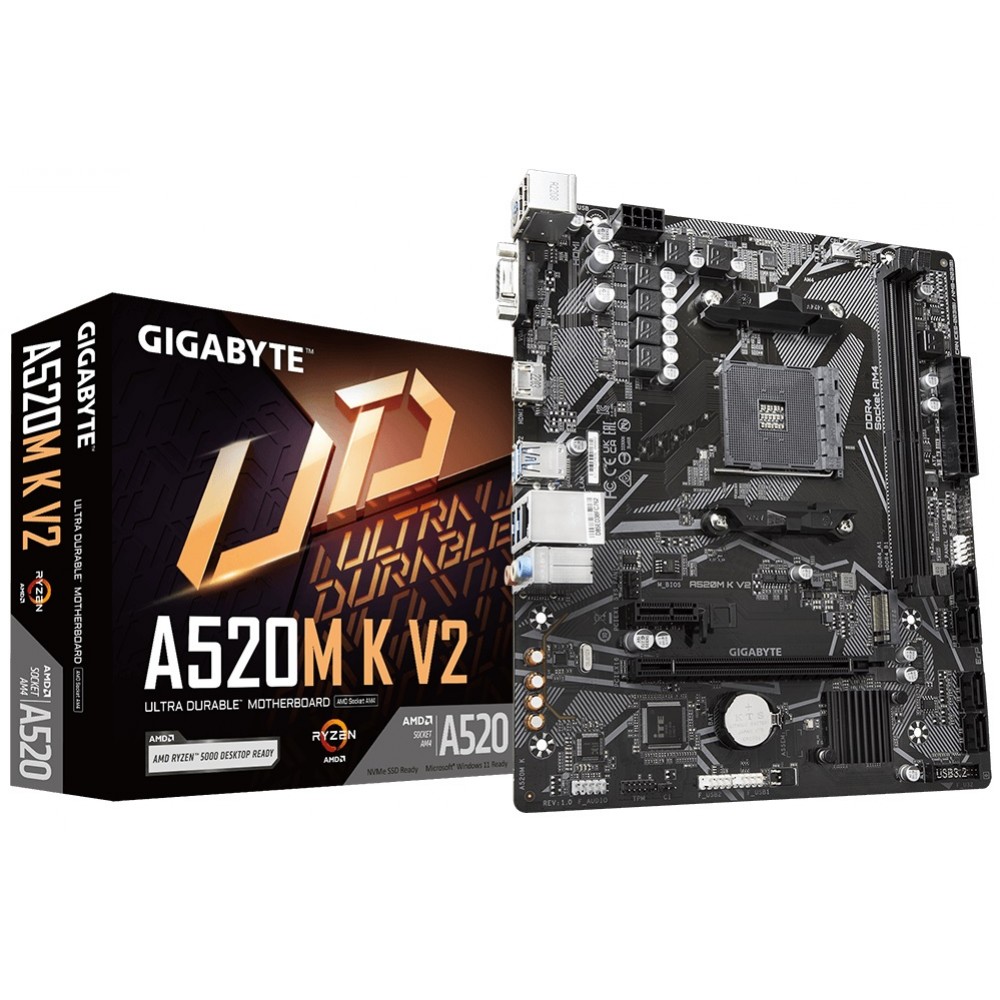 Материнская плата Gigabyte A520M K V2 Socket AM4