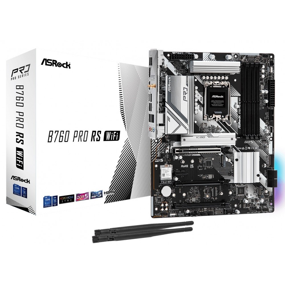 Материнська плата ASRock B760 Pro WiFi RS Socket 1700