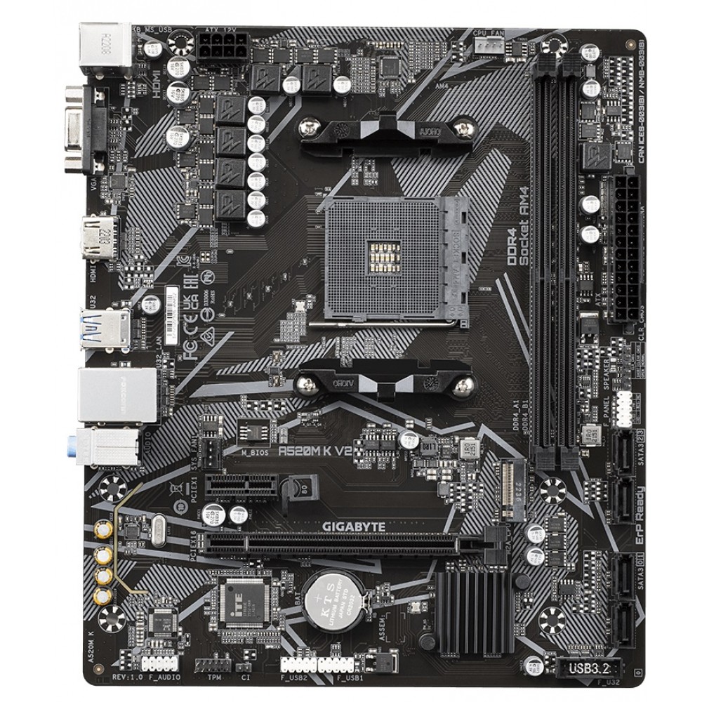 Материнская плата Gigabyte A520M K V2 Socket AM4