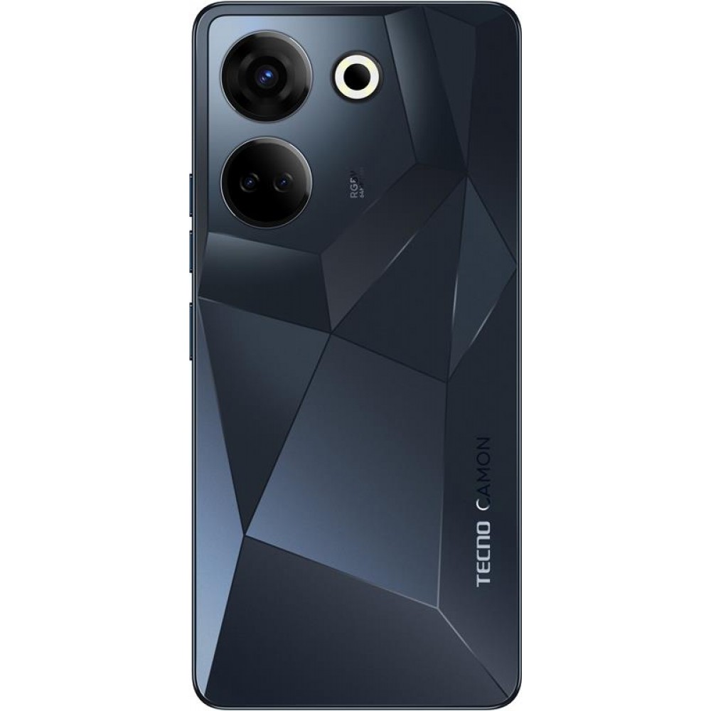 Смартфон Tecno Camon 20 Pro (CK7n) 8/256GB Dual Sim Predawn Black (4895180799792)