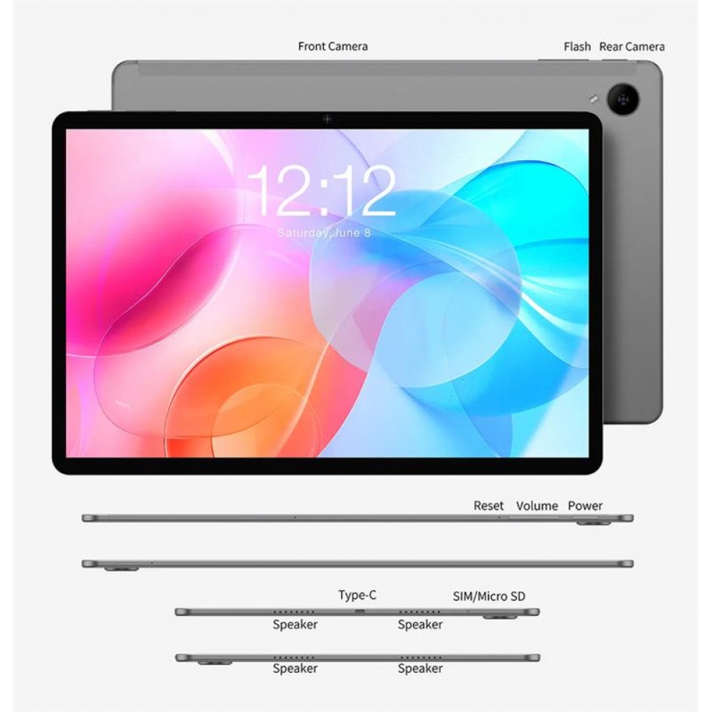 Планшет Teclast M40 Air 8/128GB 4G Dual Sim Space Gray (TLA001/N3P1/TL-102772)