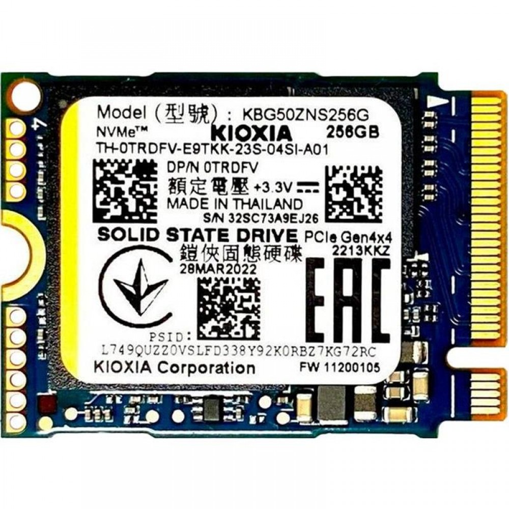 Накопичувач SSD 256GB Kioxia BG5 M.2 2230 NVMe PCIe 4.0 x4 (KBG50ZNS256G)