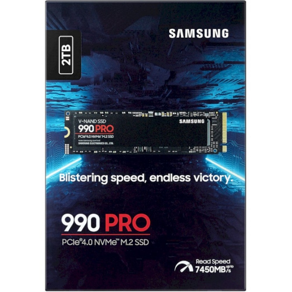 Накопитель SSD 2ТB Samsung 990 PRO M.2 2280 PCIe 4.0 x4 NVMe V-NAND MLC (MZ-V9P2T0BW)