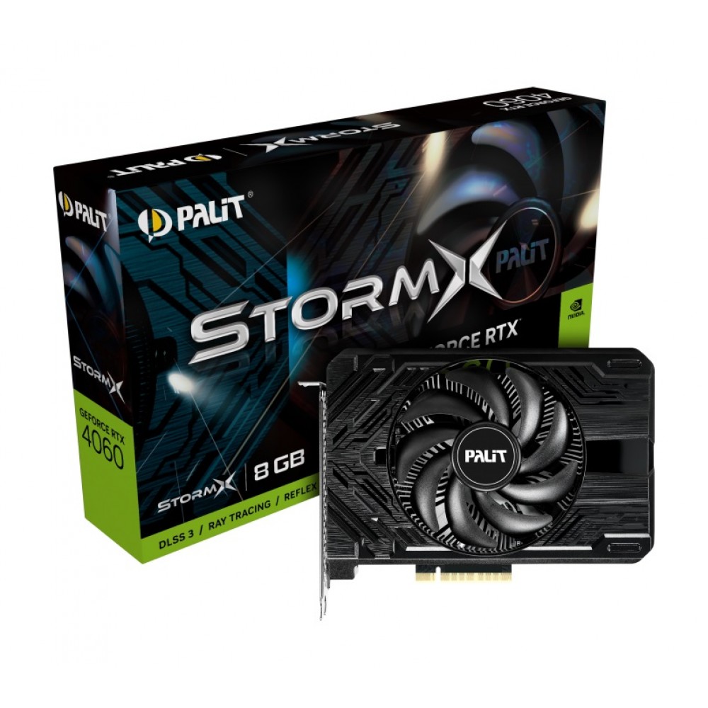 Відеокарта GF RTX 4060 8GB GDDR6 StormX Palit (NE64060019P1-1070F)