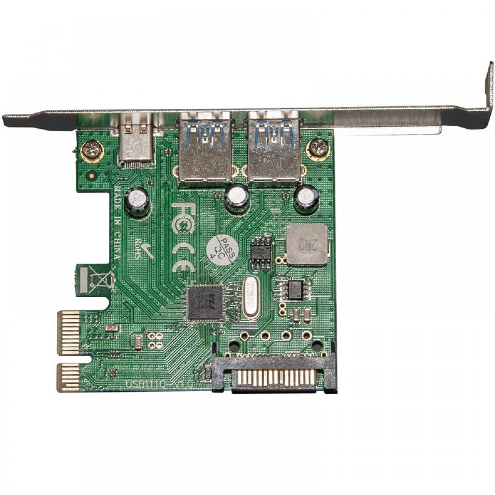 Контроллер Frime NEC720202 (ECF-PCIEtoUSB007.LP) PCI-E-2xUSB3.0+USB3.0 Type-C