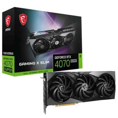 Видеокарта GF RTX 4070 Super 12GB GDDR6X Gaming X Slim MSI (GeForce RTX 4070 SUPER 12G GAMING X SLIM)