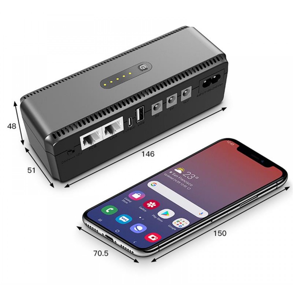 ИБП Yepo Smart DC-UPS 10400mAh DC-5V/9V/12V (UA-112485)