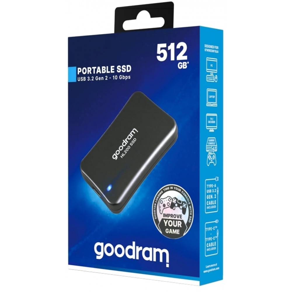 Накопитель наружный SSD 2.5" USB 512GB Goodram HL200 (SSDPR-HL200-512)