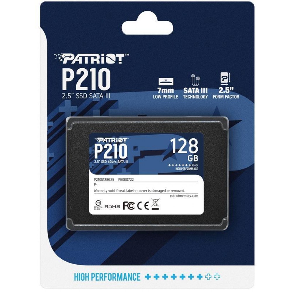 Накопитель SSD 128GB Patriot P210 2.5" SATAIII TLC (P210S128G25)