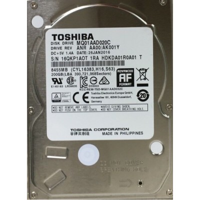 Накопитель HDD 2.5" SATA 200GB Toshiba 8MB 4200rpm (MQ01AAD020C)