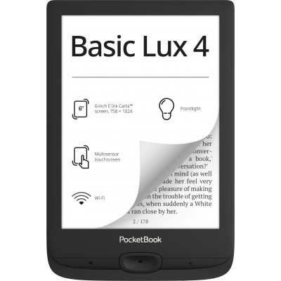 Электронная книга PocketBook 618 Basic Lux 4 Ink Black (PB618-P-CIS)