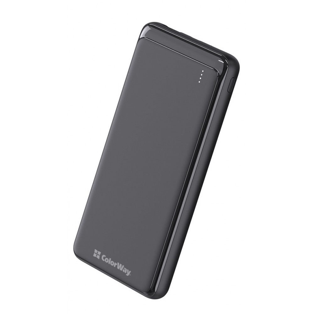 Power Bank ColorWay Slim 10000mAh Black (CW-PB100LPF2BK)