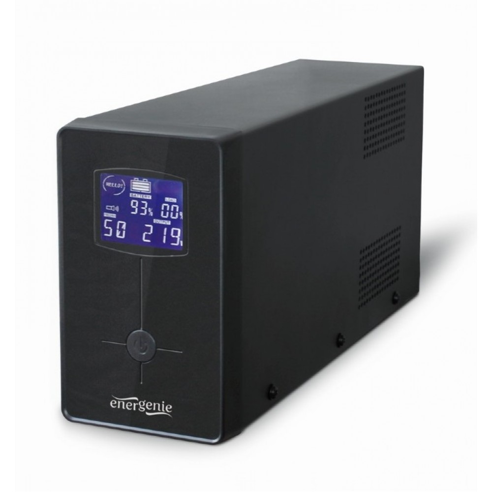 ИБП EnerGenie EG-UPS-032 850VA, Line Int., AVR, 2xIEC+1xSchuko, USB, LCD, RJ11