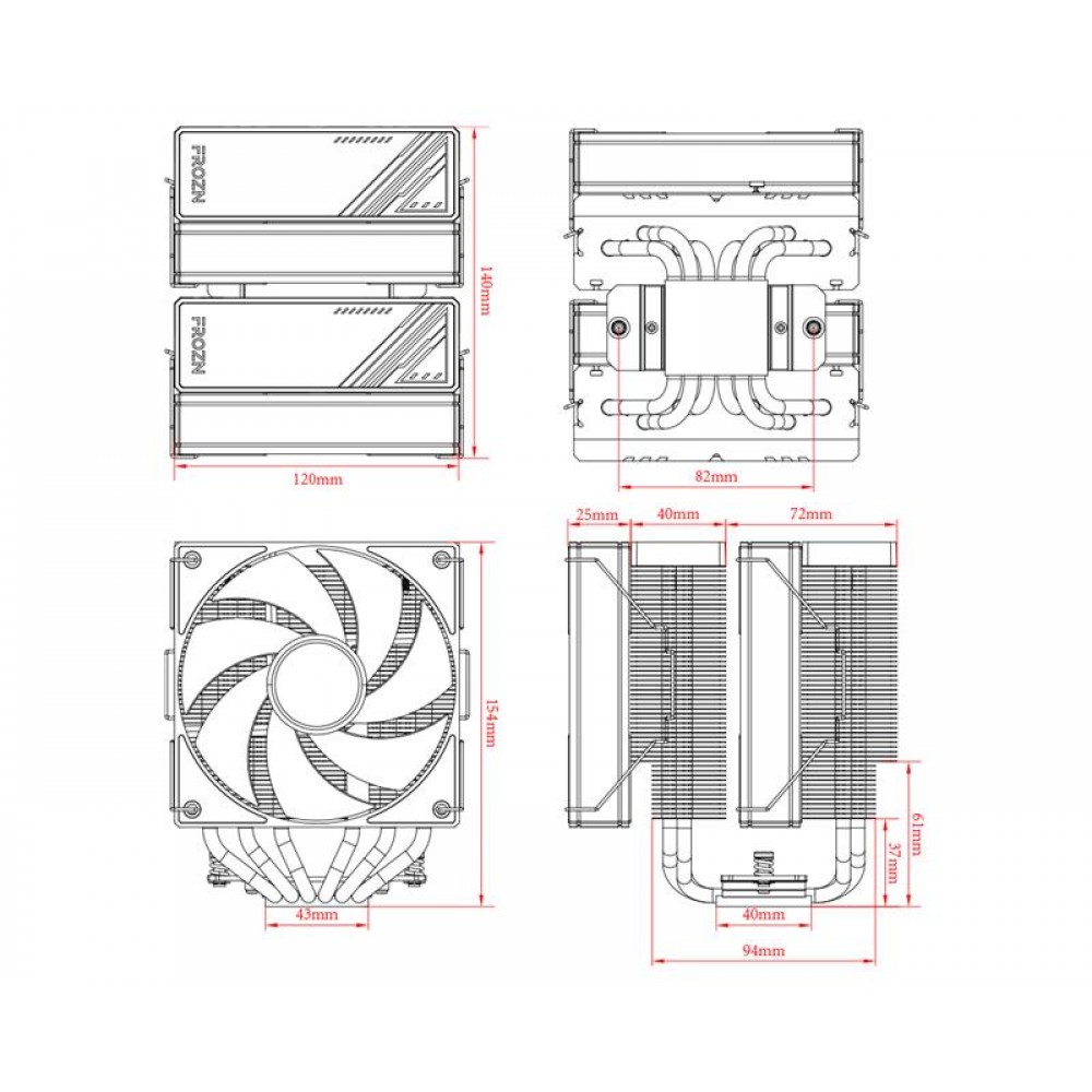 Кулер процессорный ID-Cooling Frozn A620 Black