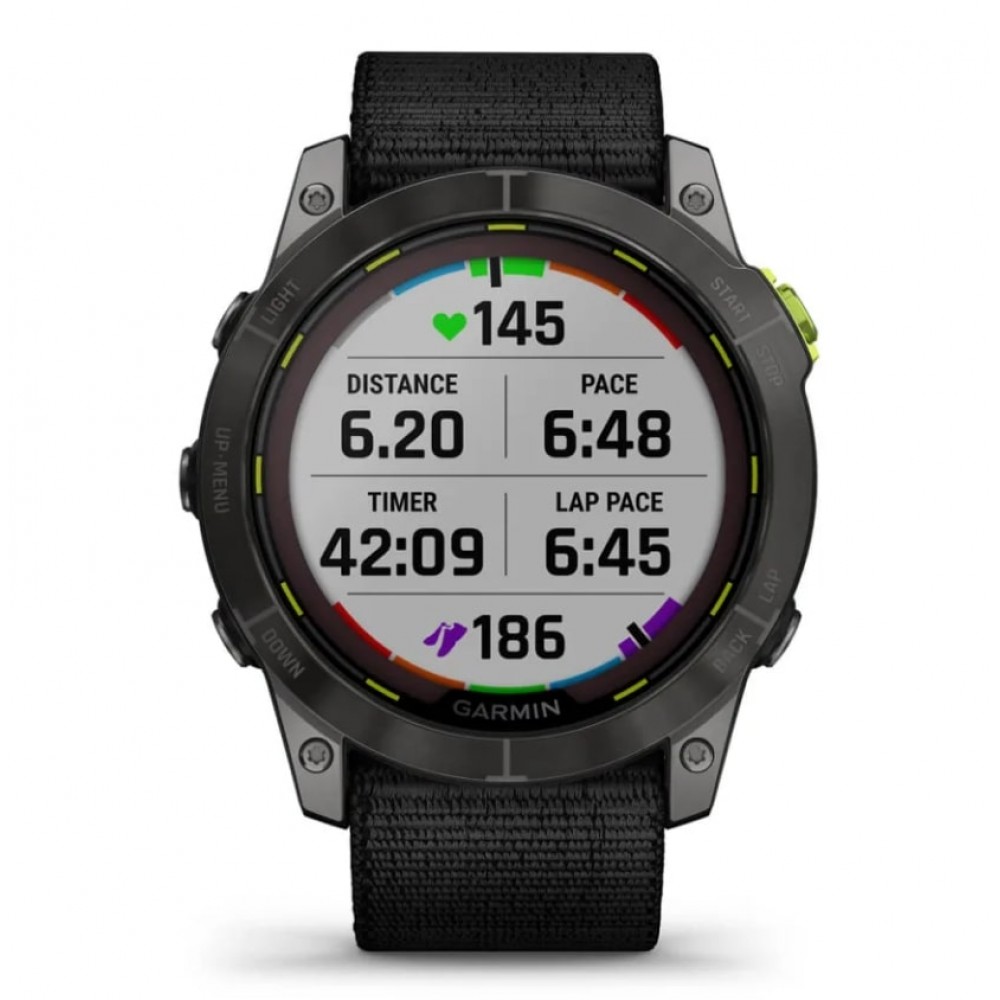 Смарт-часы Garmin Enduro 2 Sapphire Carbon Gray DLC Titanium with Black UltraFit Nylon Strap (010-02754-13)