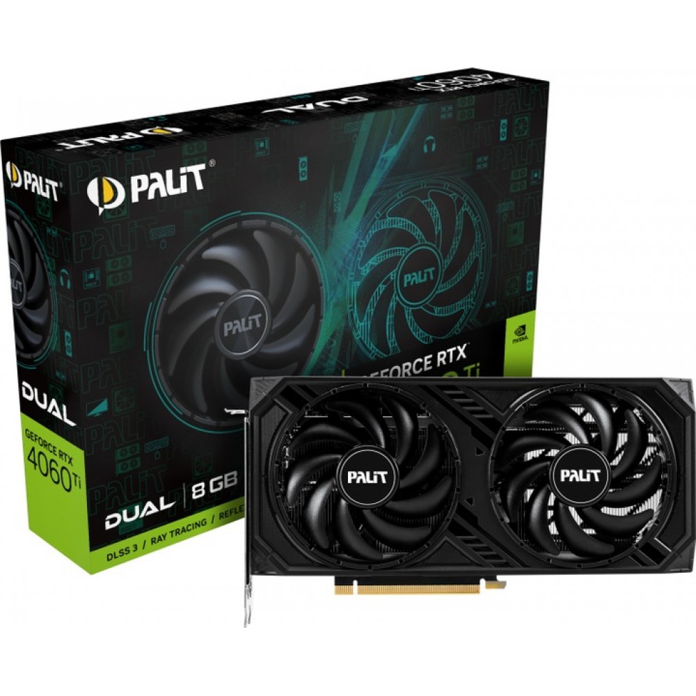 Відеокарта GF RTX 4060 Ti 8GB GDDR6 Dual Palit (NE6406T019P1-1060D)