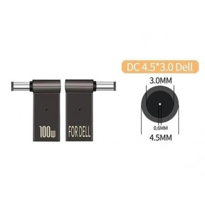 Адаптер для зарядки ноутбука Dell от павербанка PD 100W USB Type-C - 4.5x3.0mm (2000985601221)