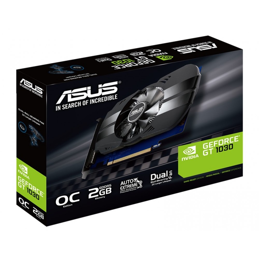 Видеокарта GF GT 1030 2GB GDDR5 Phoenix OC Asus (PH-GT1030-O2G)