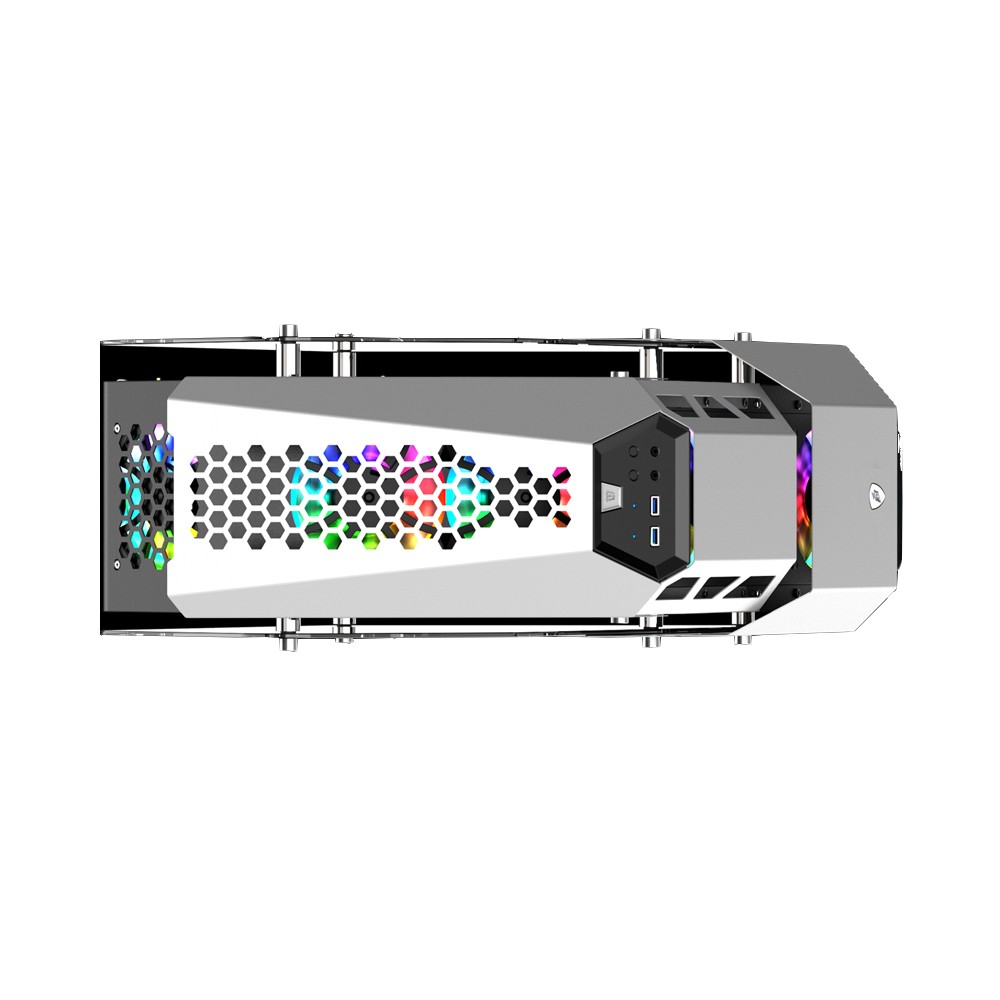 Корпус 1stPlayer ZX7-4F2-W-WH White без БП