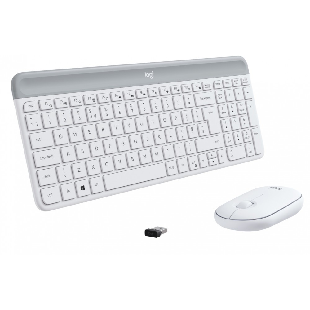 Комплект (клавиатура, мышка) беспроводной Logitech MK470 White USB (920-009205)