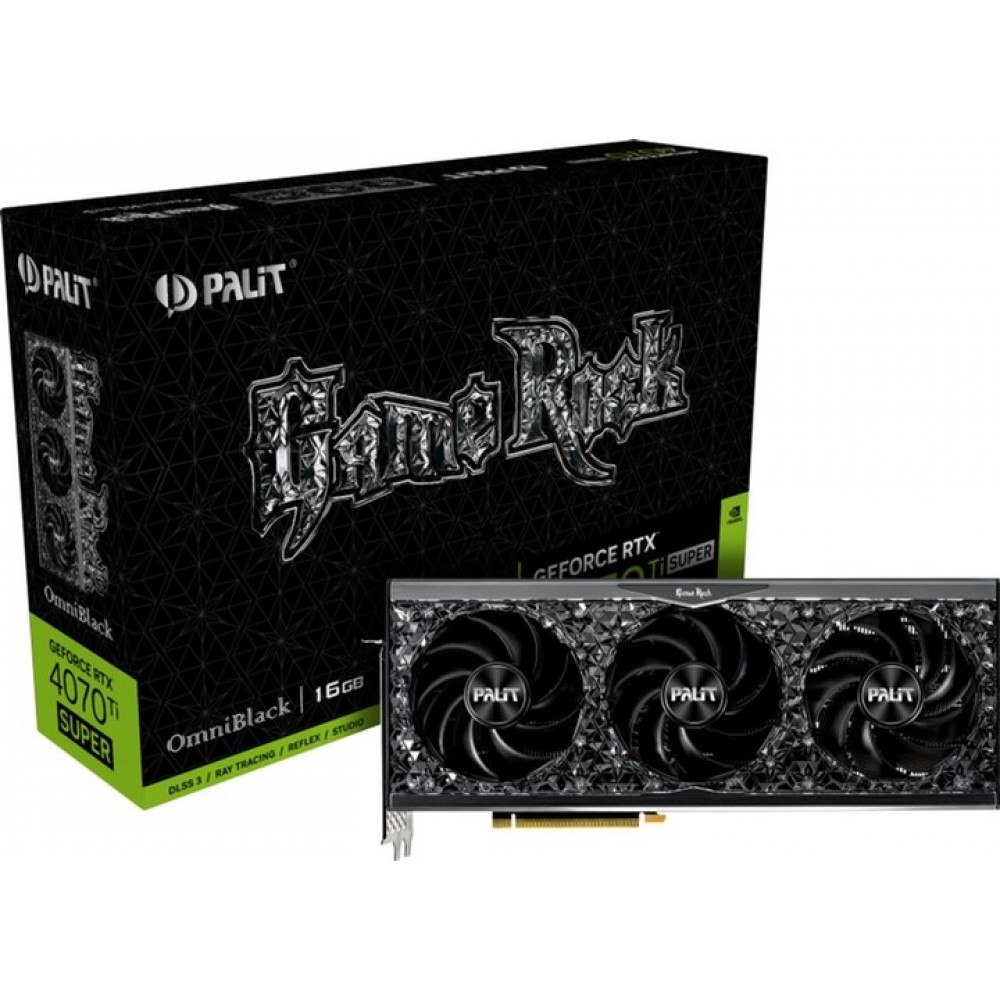 Відеокарта GF RTX 4070 Ti Super 16GB GDDR6X GameRock OmniBlack Palit (NED47TS019T2-1020Q)