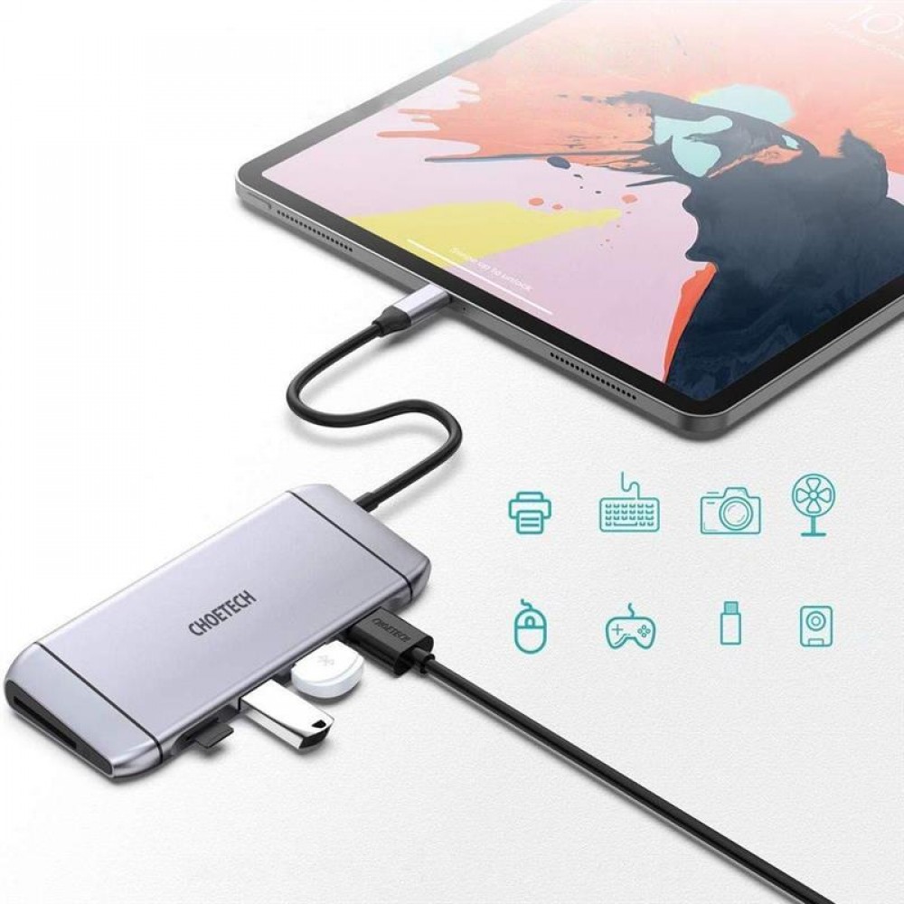 Концентратор Choetech HUB-M15 9 in 1 USB-C Multiport Adapter