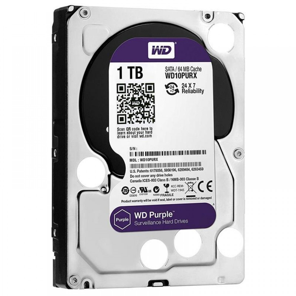 Жесткий диск Western Digital Purple 1TB (WD10PURZ)