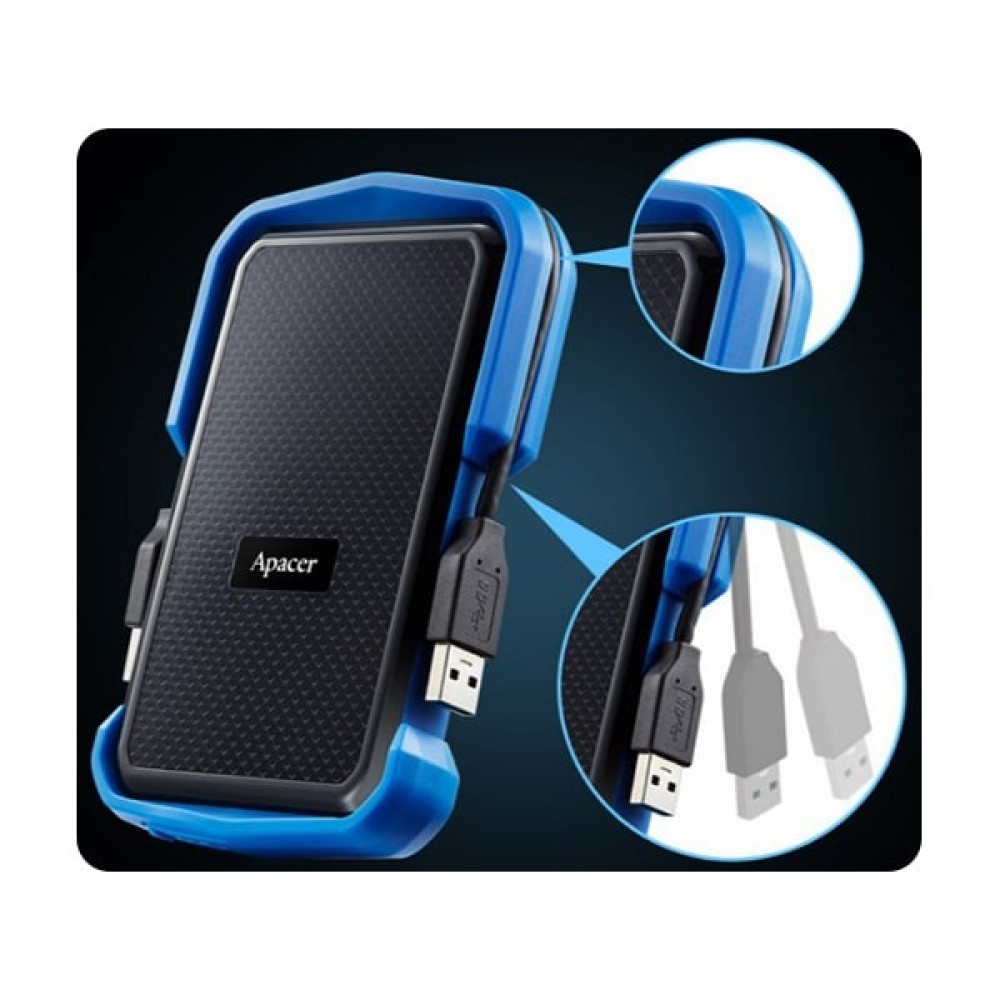 Внешний жесткий диск 2.5" USB 1.0TB Apacer Apacer AC631 Black/Blue (AP1TBAC631U-1)