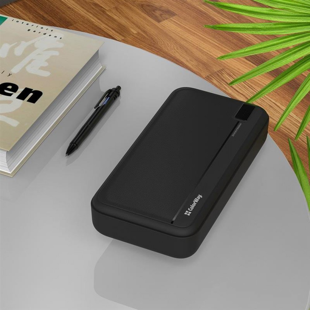 Универсальная мобильная батарея ColorWay High-power 20000mAh Black (CW-PB200LPA4BK-PD)