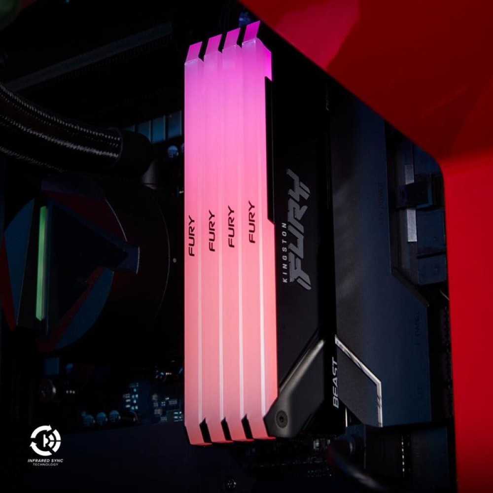 Модуль памяти DDR4 2x16GB/3200 Kingston Fury Beast RGB (KF432C16BB12AK2/32)