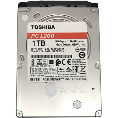 Накопитель HDD 2.5" SATA 1.0TB Toshiba L200 5400rpm 128MB (HDWL110)_Refurbished