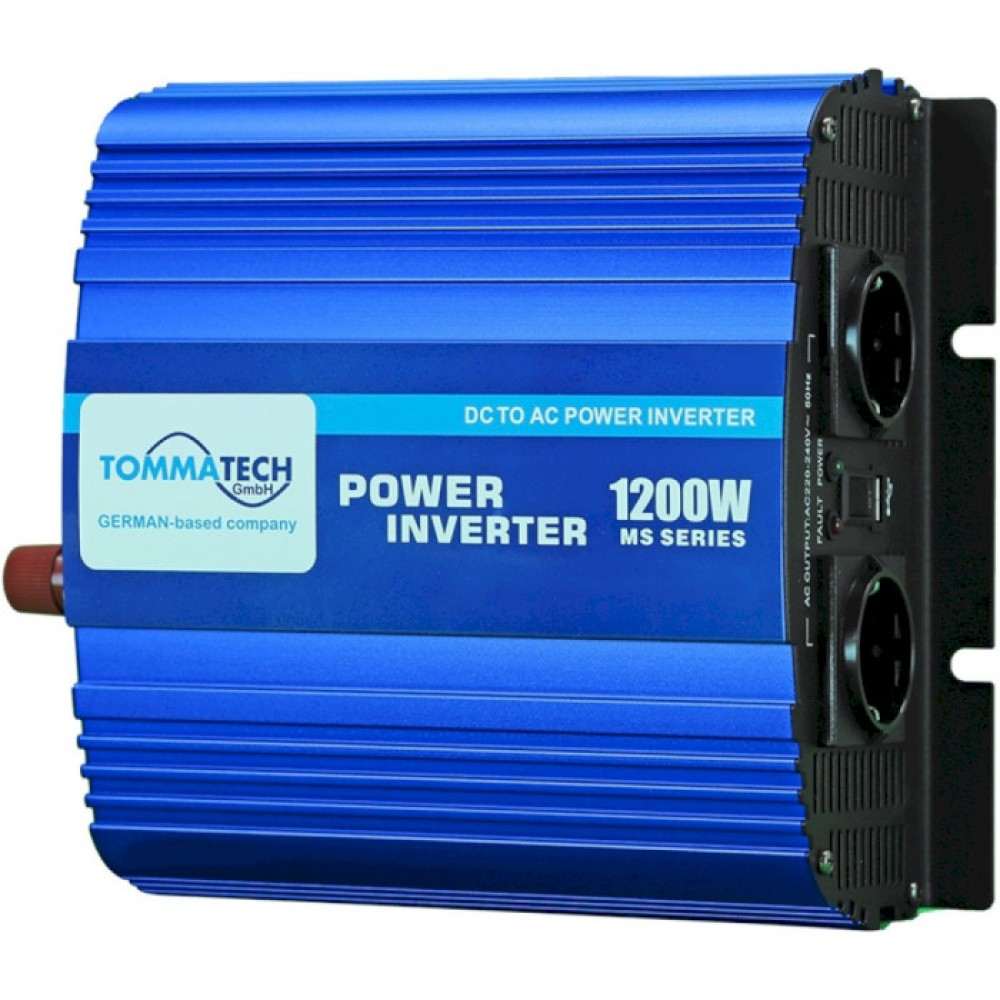 Инвертор напряжения TommaTech MS-1200, 12V/220V, 1200W (MS-1200/29445)