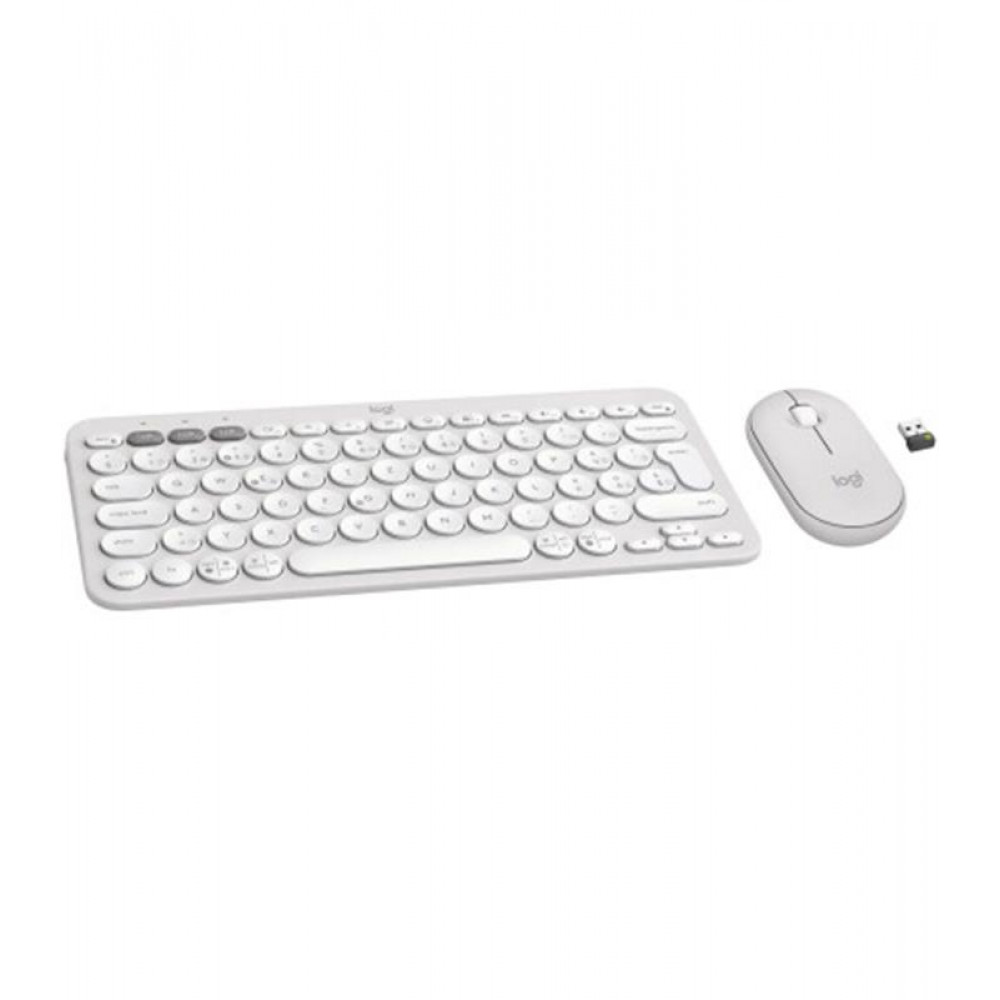 Комплект (клавиатура, мышь) беспроводной Logitech Pebble 2 Combo White (920-012240)