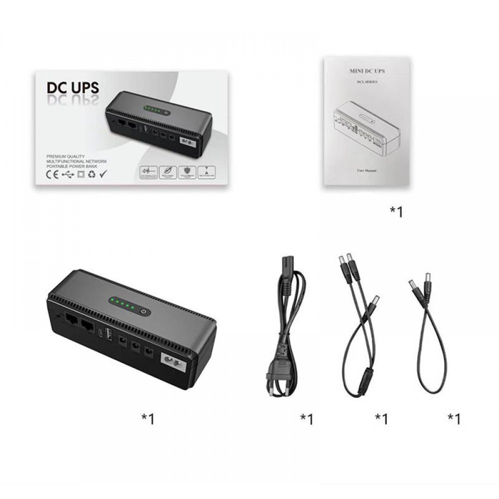 ИБП Yepo Smart DC-UPS 10400mAh DC-5V/9V/12V (UA-112485)