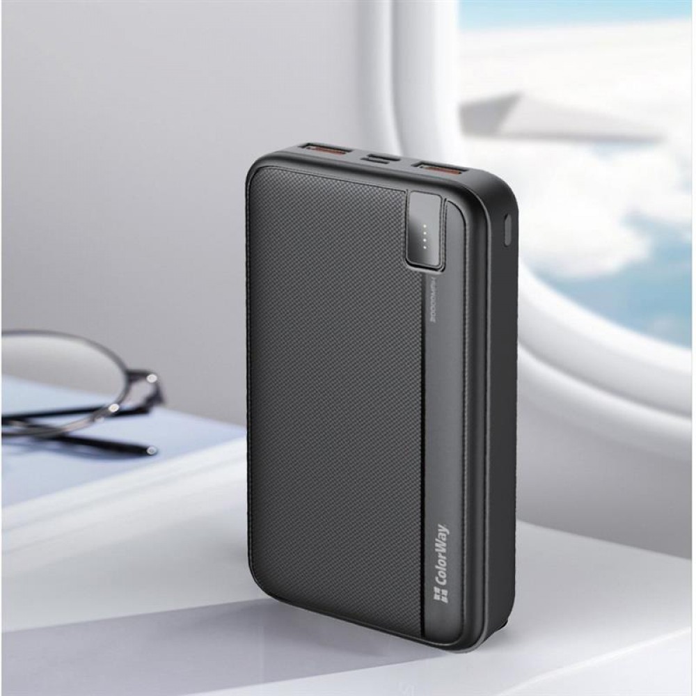 Универсальная мобильная батарея ColorWay High-power 20000mAh Black (CW-PB200LPA4BK-PD)