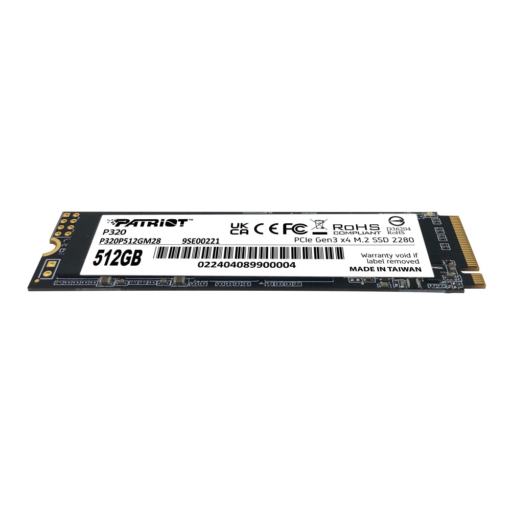 Накопичувач SSD 512GB Patriot P320 M.2 2280 PCIe 3.0 x4 NVMe TLC (P320P512GM28)