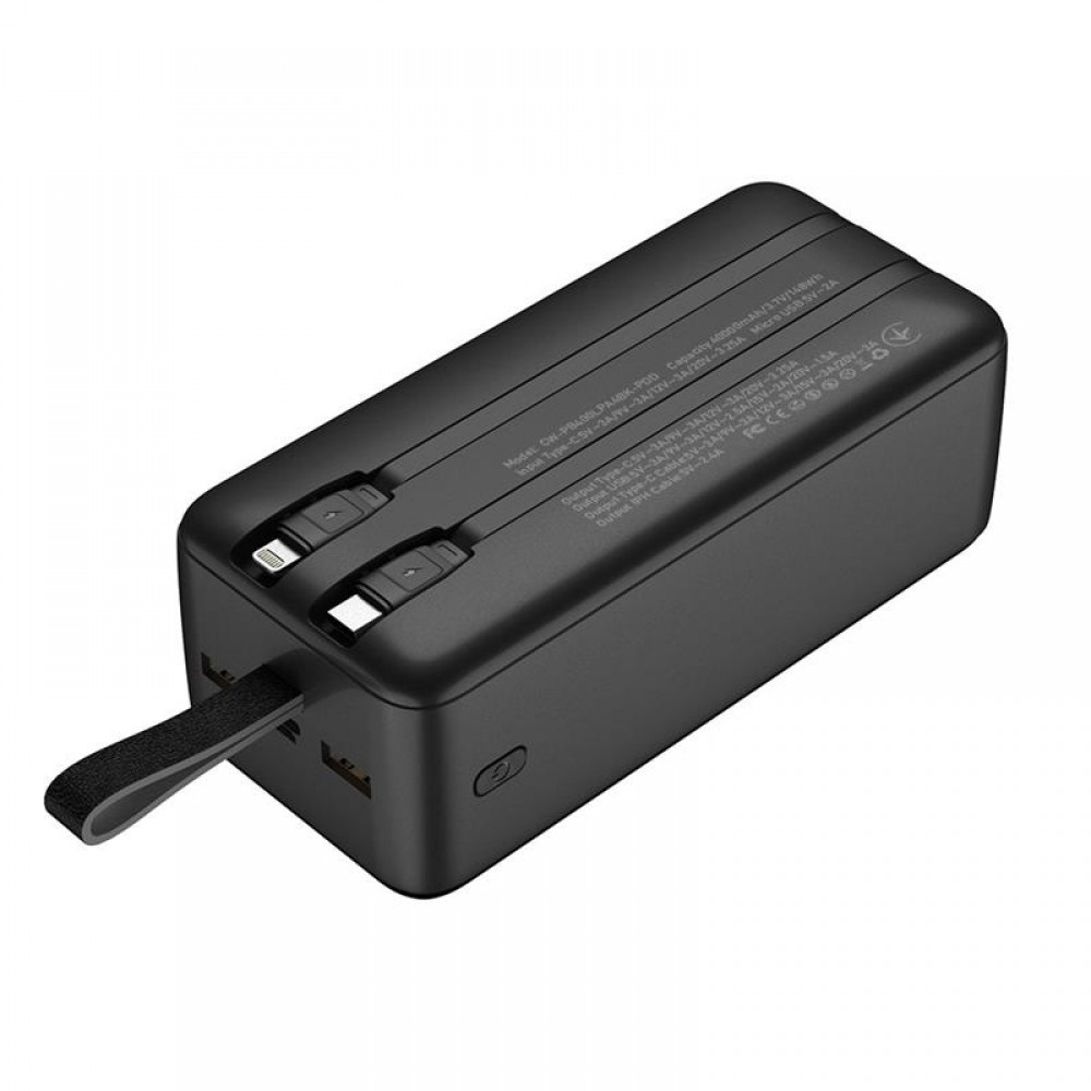 Универсальная мобильная батарея ColorWay Powerful 40000mAh Black (CW-PB400LPA4BK-PDD)