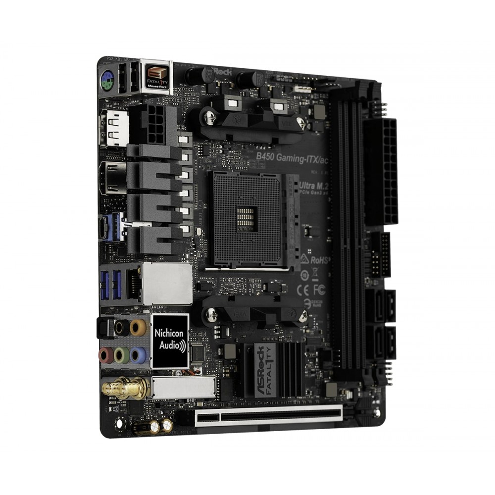 Материнська плата ASRock B450 Gaming-ITX/AC Socket AM4