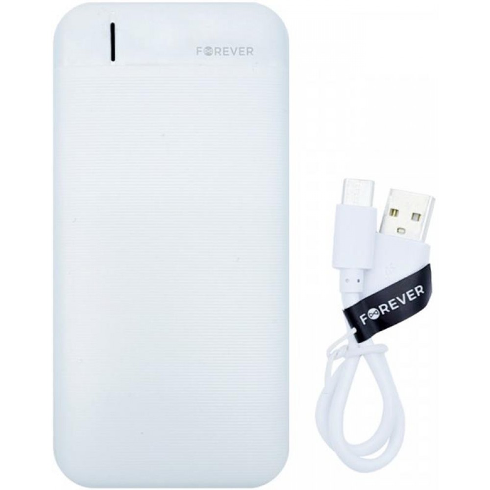 Универсальная мобильная батарея Forever TB-100M 10000mAh White (1283126565106)