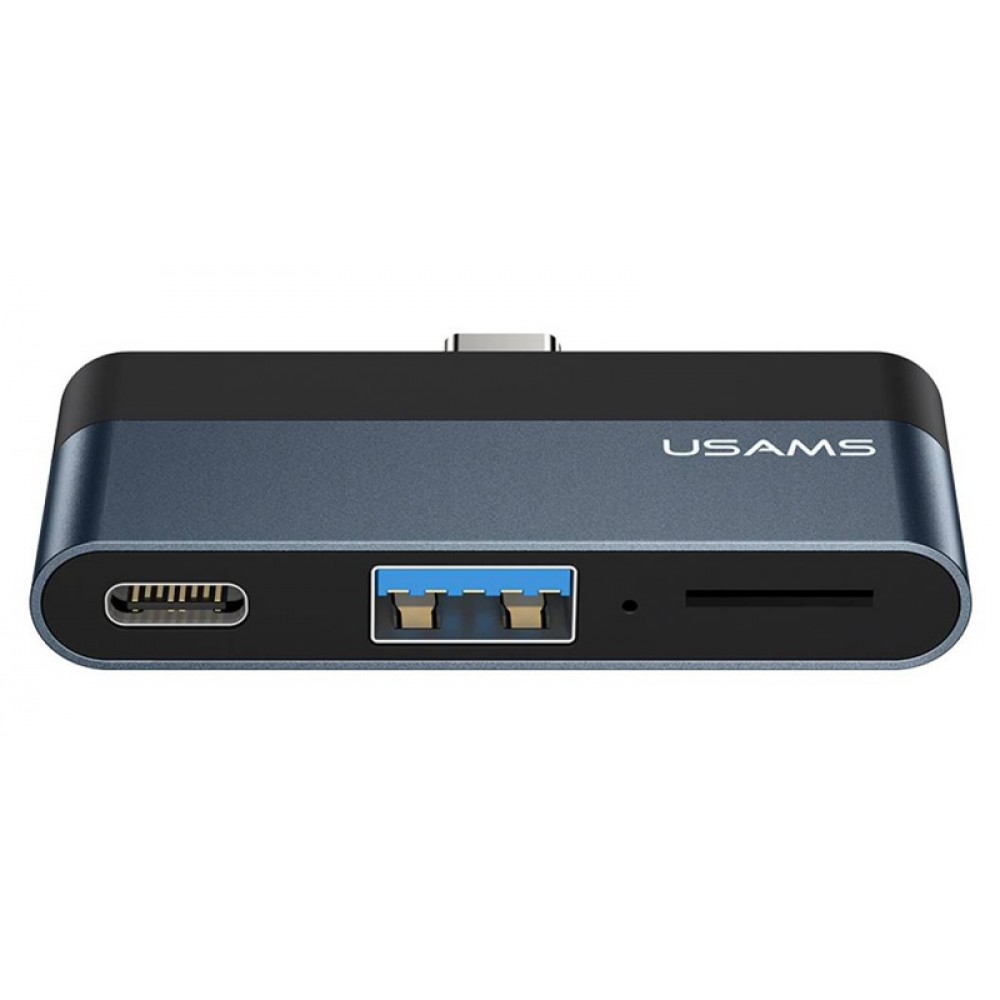 Концентратор USB Type-C Usams US-SJ491 Mini HUB Black (SJ491HUB01)