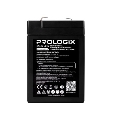 Аккумуляторная батарея Prologix 6V 4,5AH (PL6-4.5) AGM