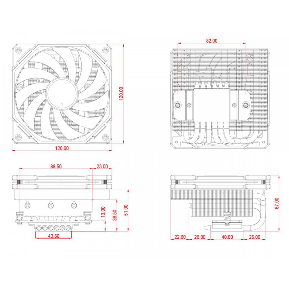 Кулер процессорный ID-Cooling IS-67-XT Black