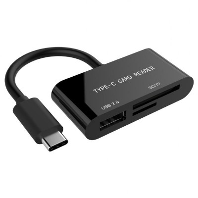 Кардидер USB Type-C Gembird UHB-CR3-02 Black