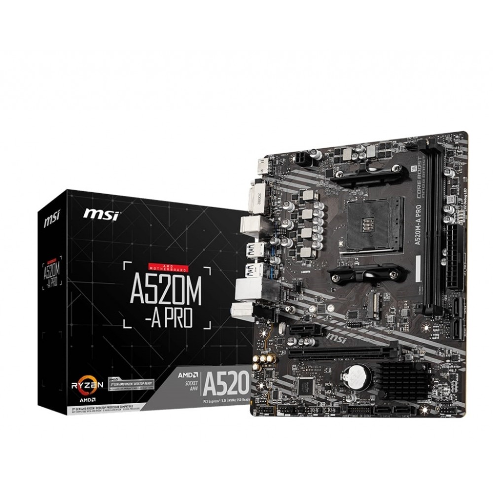 Материнська плата MSI A520M-A Pro Socket AM4