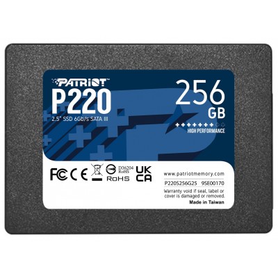 Накопитель SSD 256GB Patriot P220 2.5" SATAIII TLC (P220S256G25)