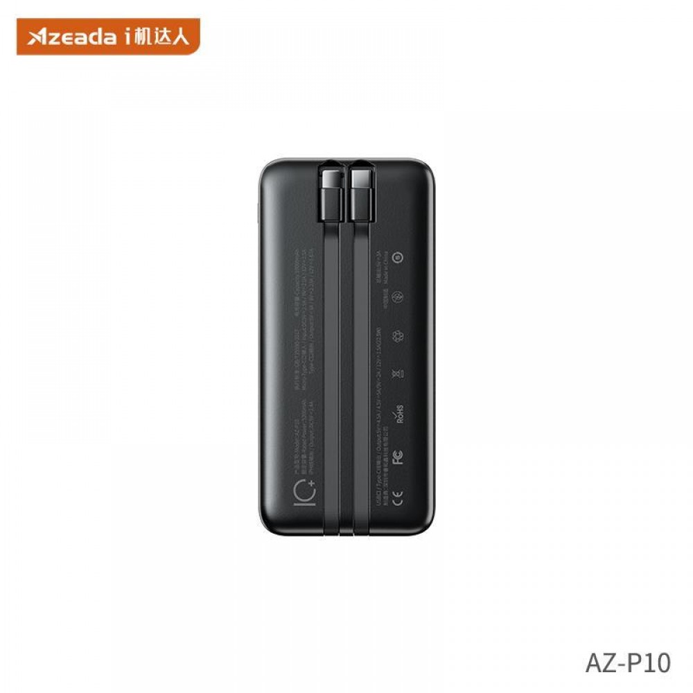 Универсальная мобильная батарея Proda Azeada Shilee AZ-P10 10000mAh 22.5W Black (PD-AZ-P10-BK)