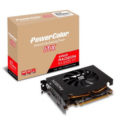 AMD Radeon RX 6500 XT 4GB GDDR6 ITX PowerColor (AXRX 6500 XT 4GBD6-DH)