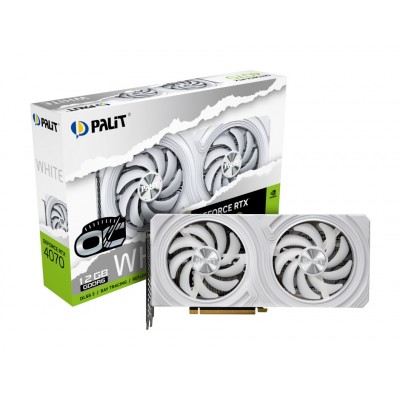 Видеокарта GF RTX 4070 12GB GDDR6 White OC Palit (NE64070S19K9-1048L)